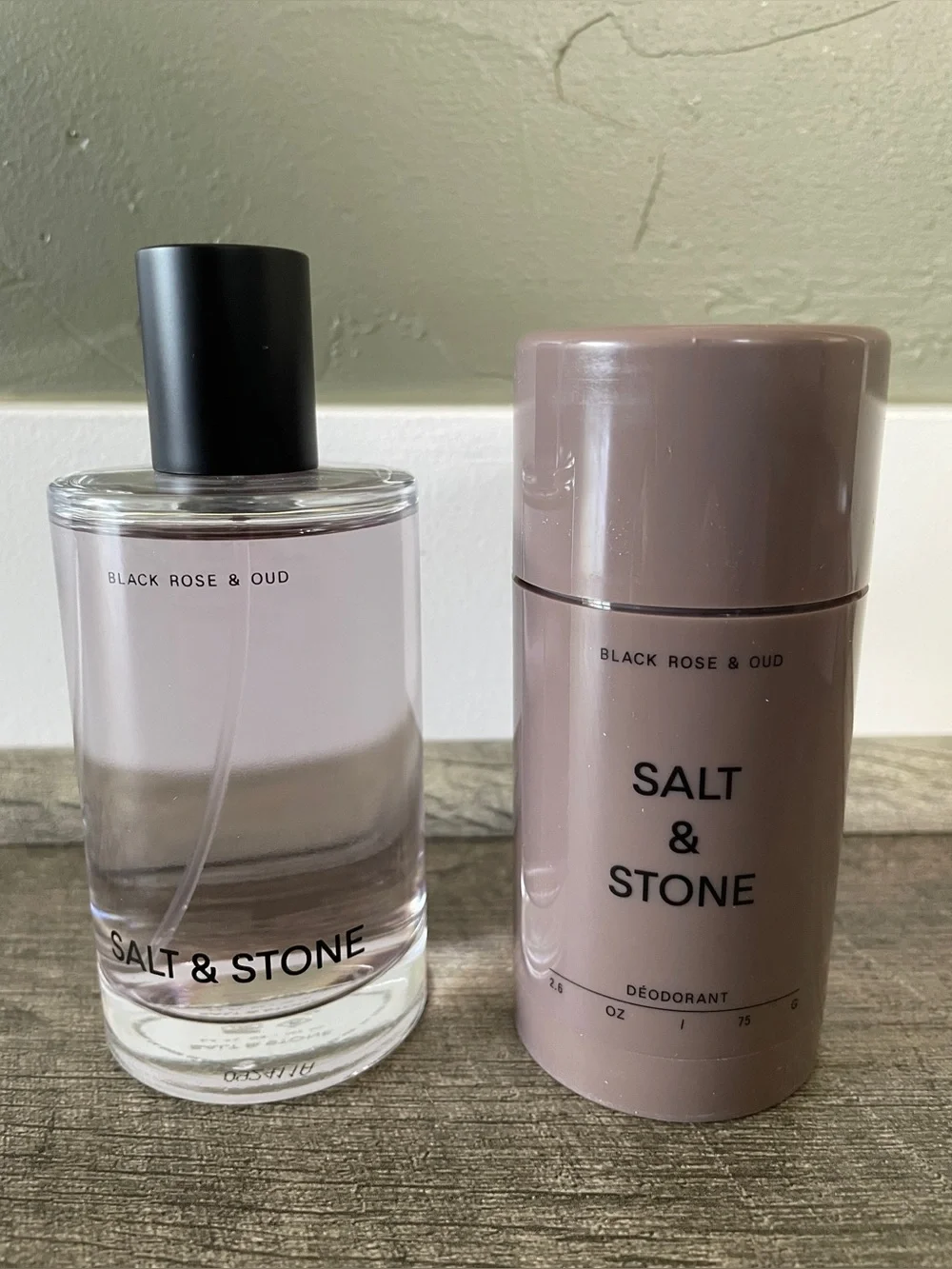 🆕NIB SALT & STONE Black Rose & Oud Women’s Deodorant & Fragrance Set 🥀